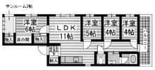ナンブマンションの間取り画像