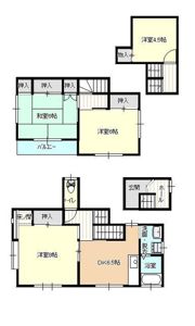 上日出谷戸建貸家の間取り画像