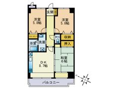 ヒルズ博多の森の間取り画像