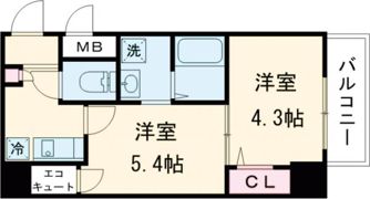 住吉橋エヌエム・スワサント・ディスの間取り画像