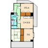 マンション名東アイリスの間取り画像