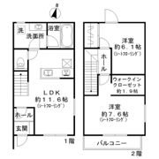 MOCXSTYLE GARDEN中清戸 A棟の間取り画像