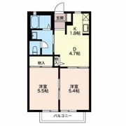 フレンドリー Bの間取り画像