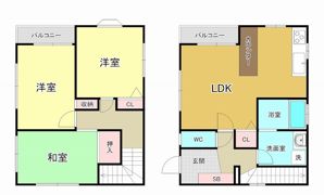 高丘西1丁目貸家の間取り画像