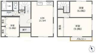 （大型犬・多頭飼いOK）Casa Takabaridaiの間取り画像