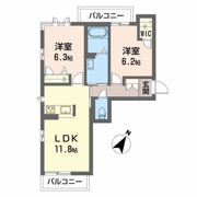 ベレオ東久万の間取り画像