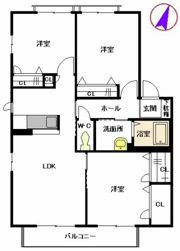 シャルマンハイム B棟の間取り画像