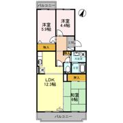 オースター6番館の間取り画像