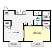 コスモハイツ上大利の間取り画像