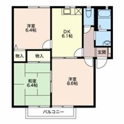 グランドディアス Bの間取り画像