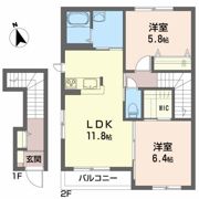 ミューローズ長橋II Aの間取り画像