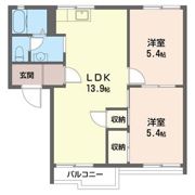 鶴金コ－ポの間取り画像
