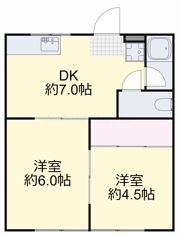 井上コーポA棟の間取り画像