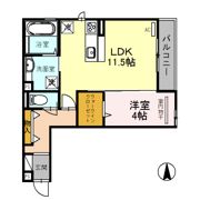 パインフローリッシュ西田辺の間取り画像
