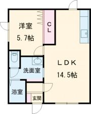 コーポ潤2の間取り画像