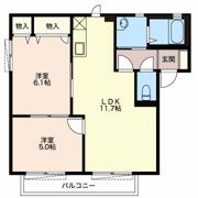 シャルム瀬名Aの間取り画像