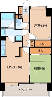 木町通シティハウス 北一番丁の間取り画像