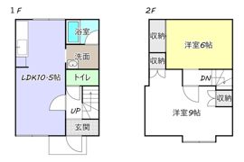 飯田町貸家の間取り画像