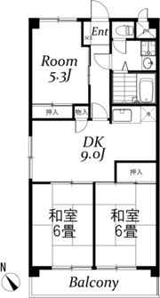 サンライズマンションB棟の間取り画像