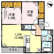 アルフォンテ上野芝の間取り画像