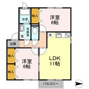 サンライズ油久保 Dの間取り画像