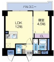 ル・レーヴ茨木の間取り画像