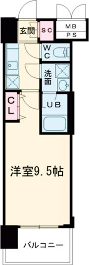 スプランディッド堺東Ⅲの間取り画像