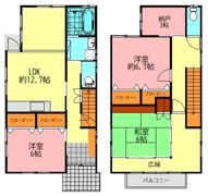 旭1丁目戸建ての間取り画像