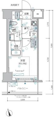 ヴァローレ松戸フィーロの間取り画像