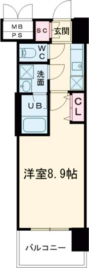 スプランディッド堺東Ⅲの間取り画像