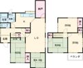 美旗中2番町戸建賃貸の間取り画像