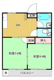 百草台ハイツの間取り画像