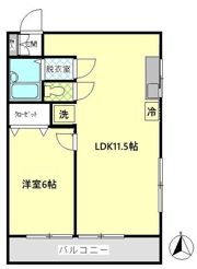 ゼフィールマンションB棟の間取り画像
