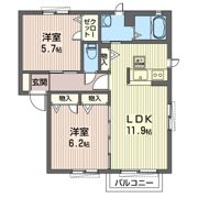 ライズ・プラミネントAの間取り画像