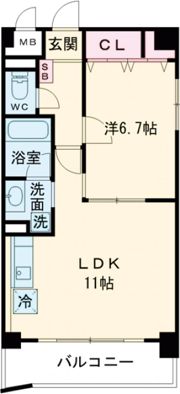 ボヌール有瀬の間取り画像