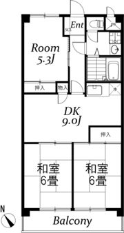 サンライズマンションB棟の間取り画像