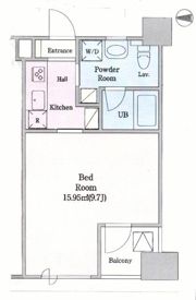 デザイナーズブラウンの部屋 クォーツマンションの間取り画像