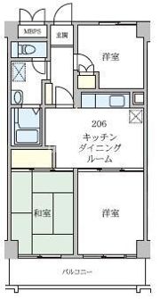 若葉グリーンプラザ八番館の間取り画像