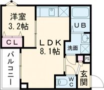 ジーメゾン戸畑の間取り画像