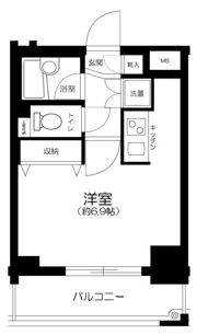 パレステュディオ新宿都庁前の間取り画像