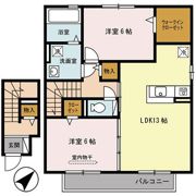 ディアコート白水の間取り画像