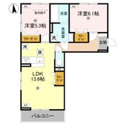 ボヌール斑鳩の間取り画像