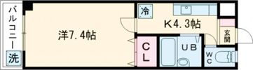 ユニバーシティハウスの間取り画像