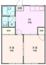 第一袖ヶ浜ハイツの間取り画像