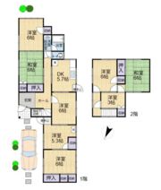 貸戸建住宅（大津市富士見台）の間取り画像