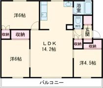 ベルナール新富Aの間取り画像