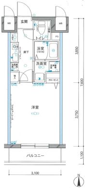 グリフィン川崎・西口弐番館の間取り画像