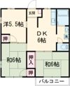 コーポ岡部Bの間取り画像