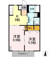 グリーンハイツ浜尾 Bの間取り画像