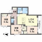 モンジュ広沢の間取り画像
